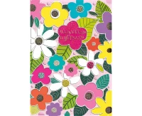 Greeting Card B6 Bright Flowers, 1 pc.